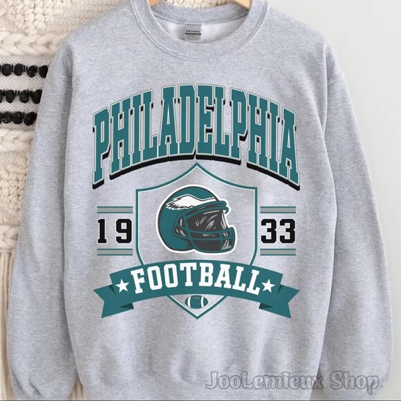 Philadelphia Eagles Shirt Sweatshirt, 1933 Philadelphia Eagles Philly Sweater - Picture 1 of 5